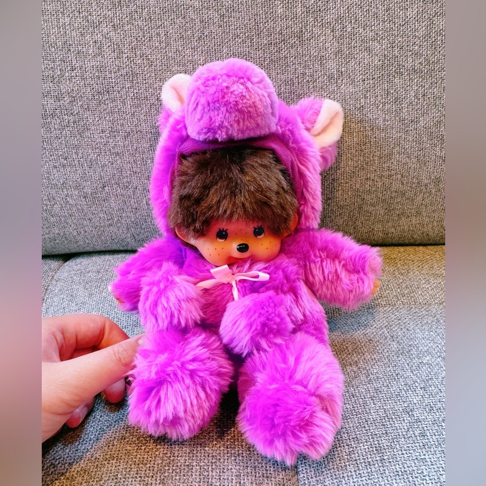 Pink unicorn Monchhichi plush